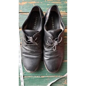 Seven 91 Mens Black Lace Up Dress Shoes Lug Sole Size 10.5 US 43.5 EUR